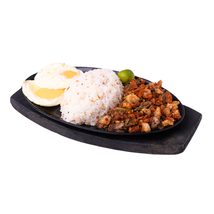 Sizzling Sisig with Bagnet Crisps Silog