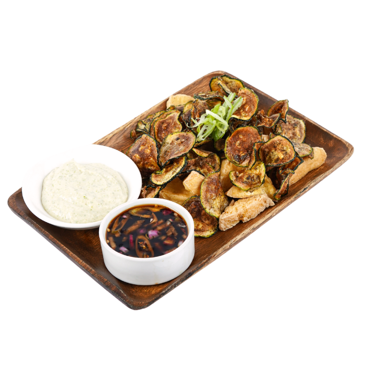 Zucchini Chips with Tokwa